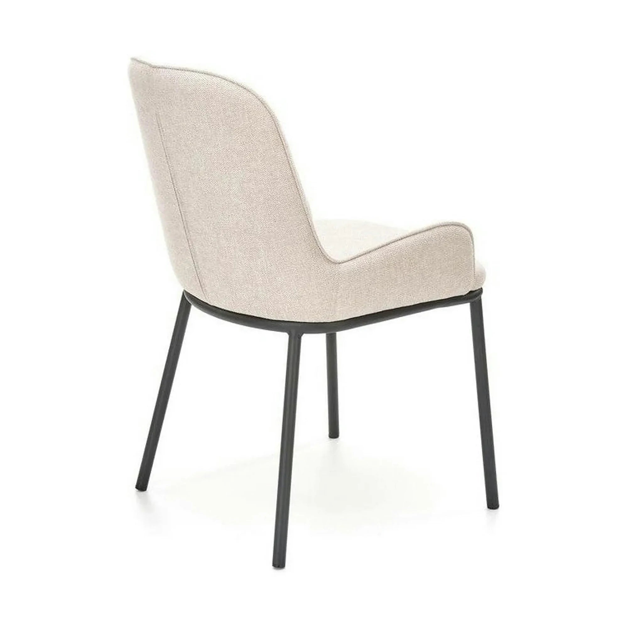 Scaun K481, alb/negru, stofa clasica/metal, 54x60x83 cm