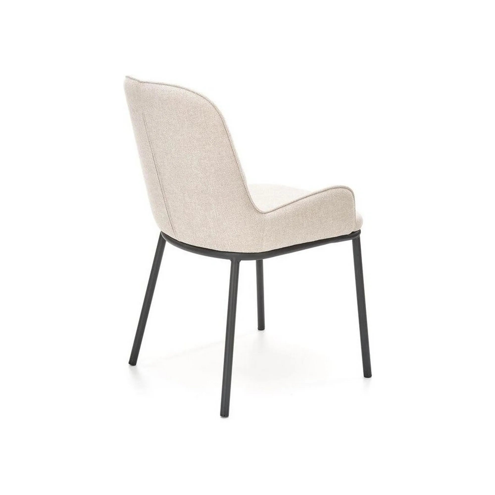 Scaun K481, alb/negru, stofa clasica/metal, 54x60x83 cm