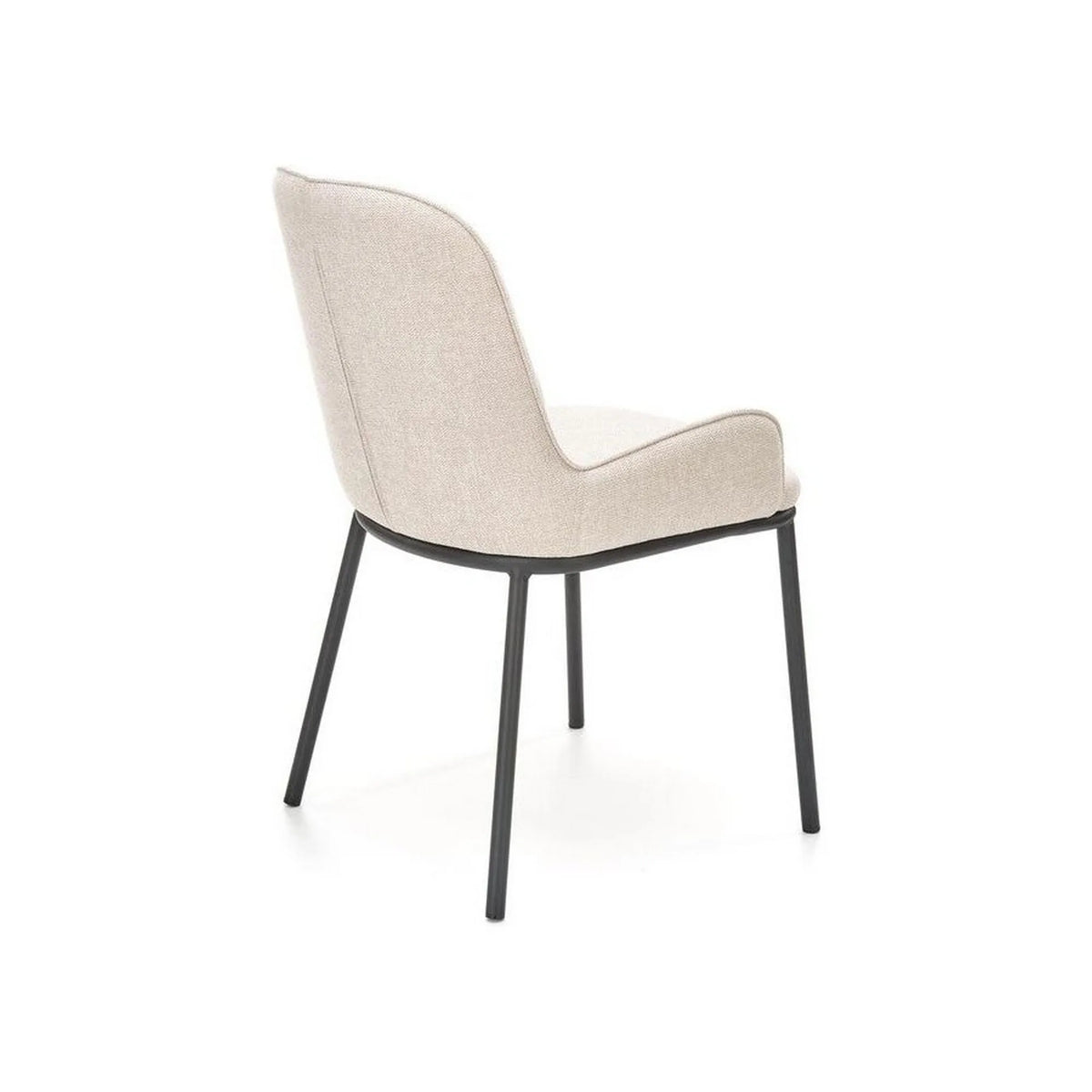 Scaun K481, alb/negru, stofa clasica/metal, 54x60x83 cm