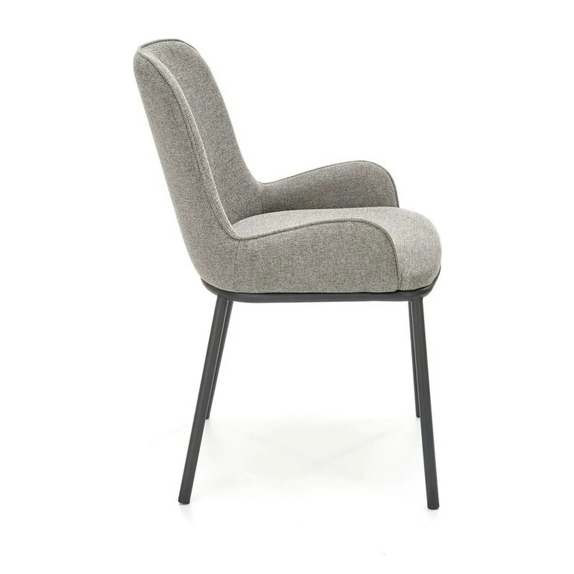 Scaun K481, gri/negru, stofa clasica/metal, 54x60x83 cm
