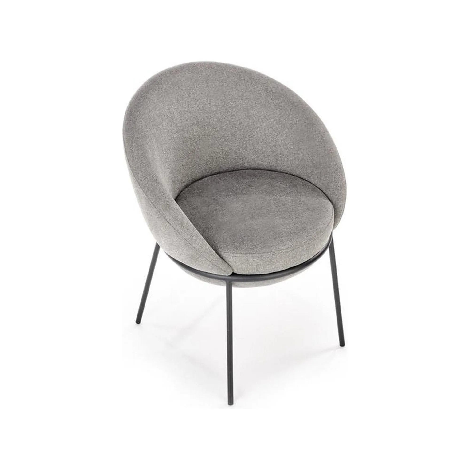 Scaun K482, gri/negru, stofa clasica/metal, 61x59x78 cm