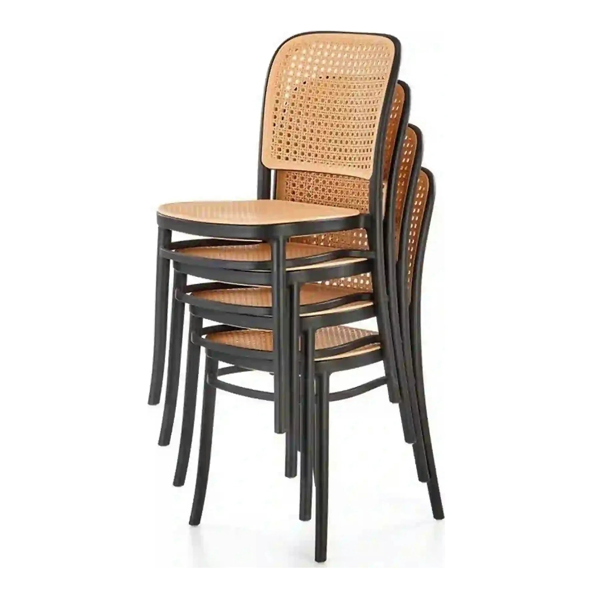 Scaun K483, bej/negru, polipropilena, 41x52x86 cm