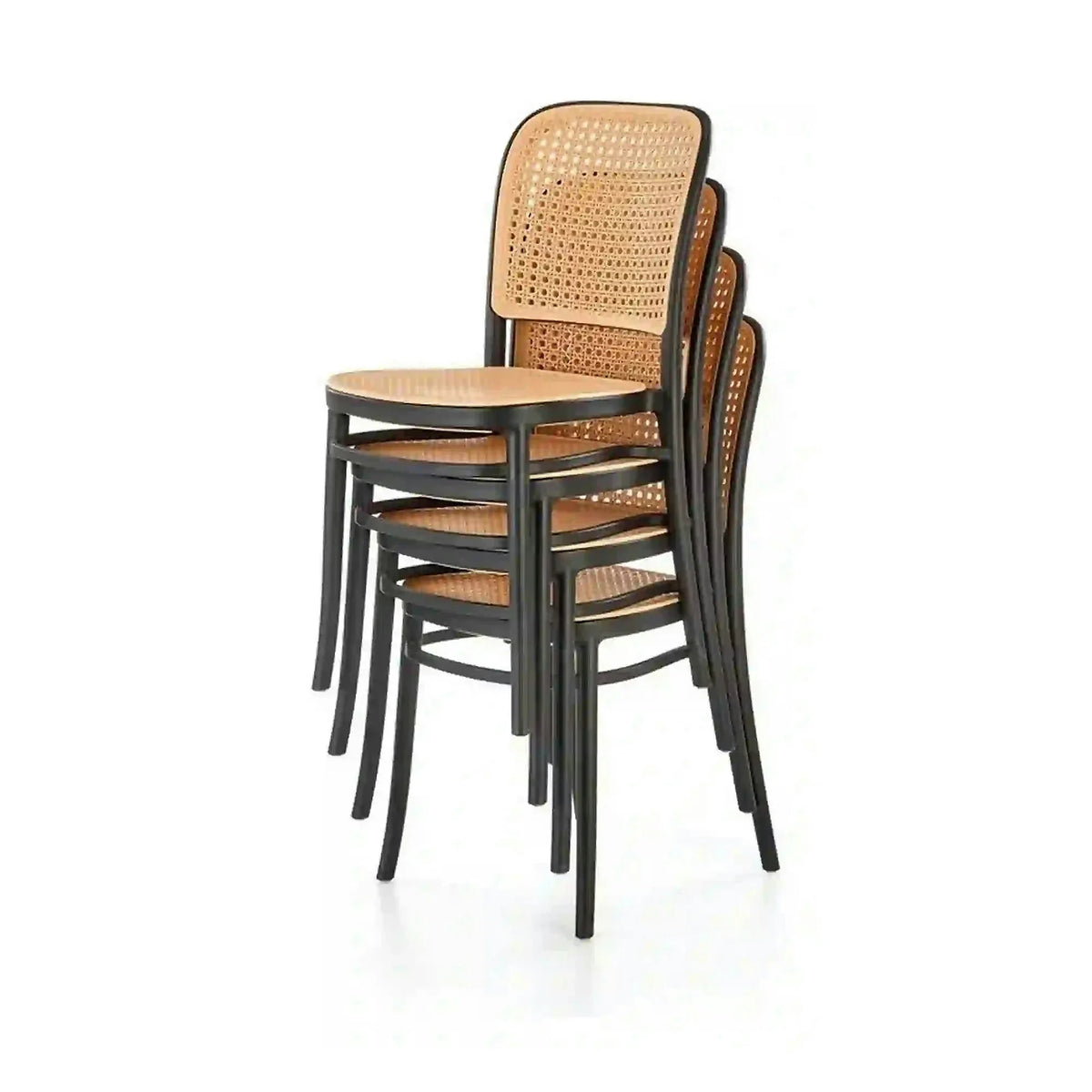 Scaun K483, bej/negru, polipropilena, 41x52x86 cm
