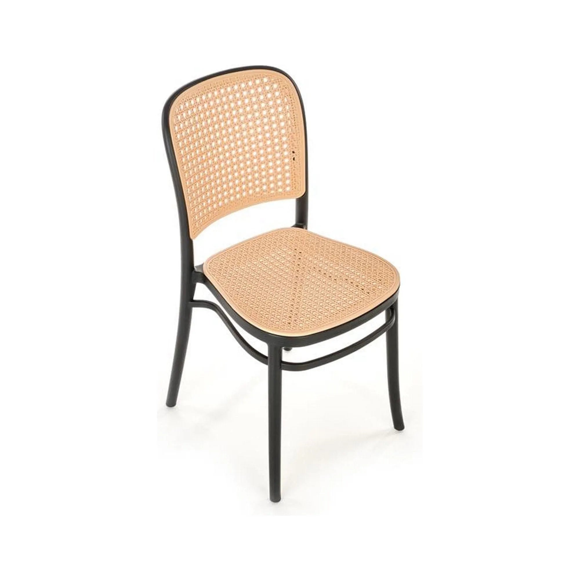 Scaun K483, bej/negru, polipropilena, 41x52x86 cm