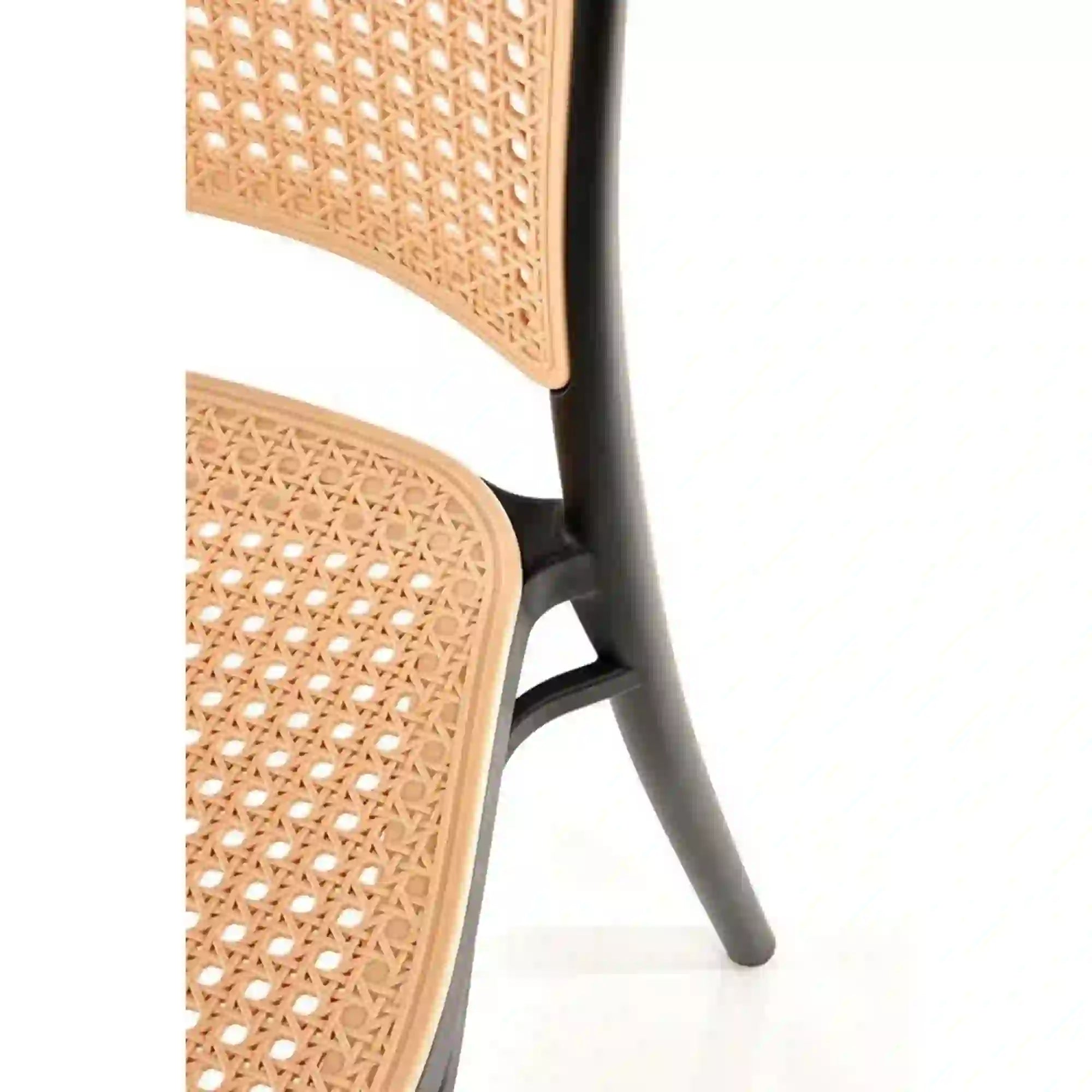 Scaun K483, bej/negru, polipropilena, 41x52x86 cm