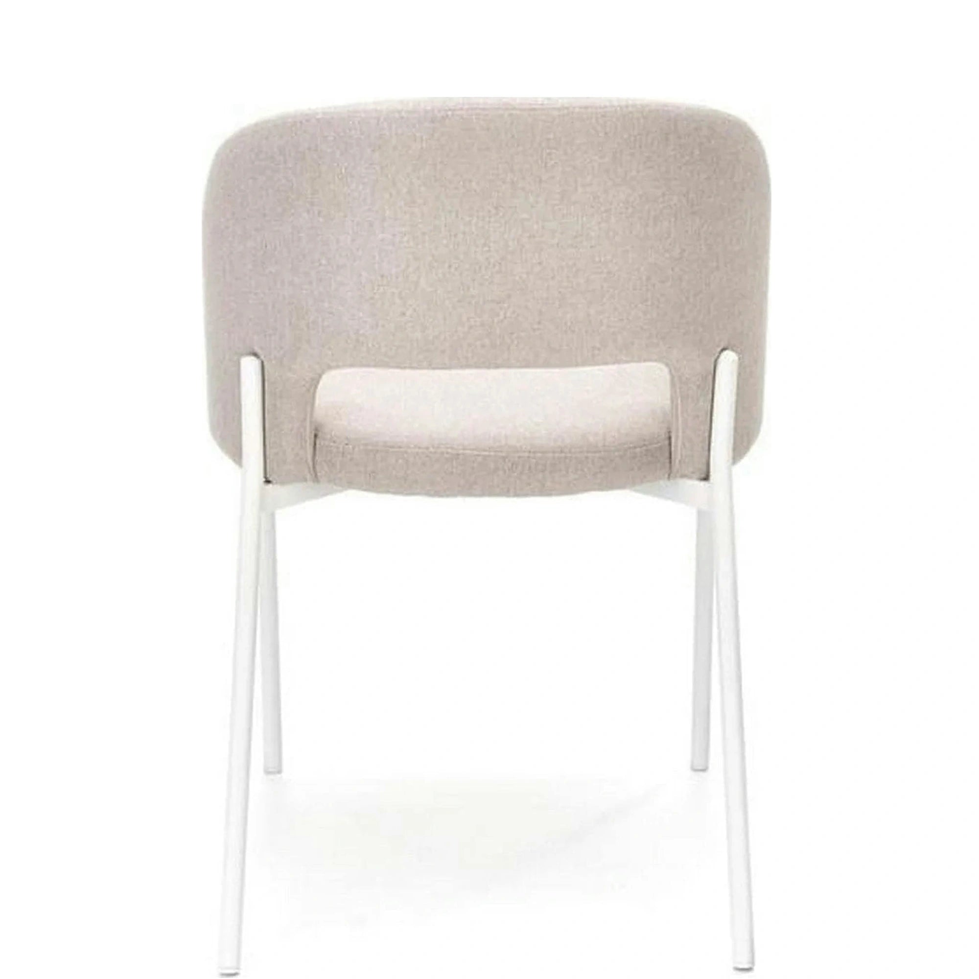 Scaun K486, bej/alb, stofa clasica/metal, 51x57x77 cm