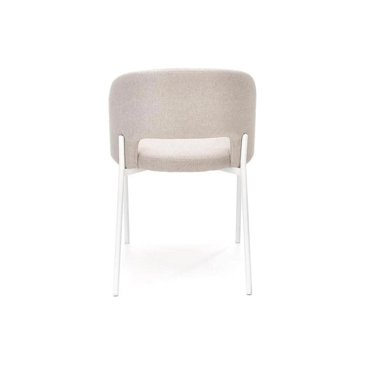 Scaun K486, bej/alb, stofa clasica/metal, 51x57x77 cm