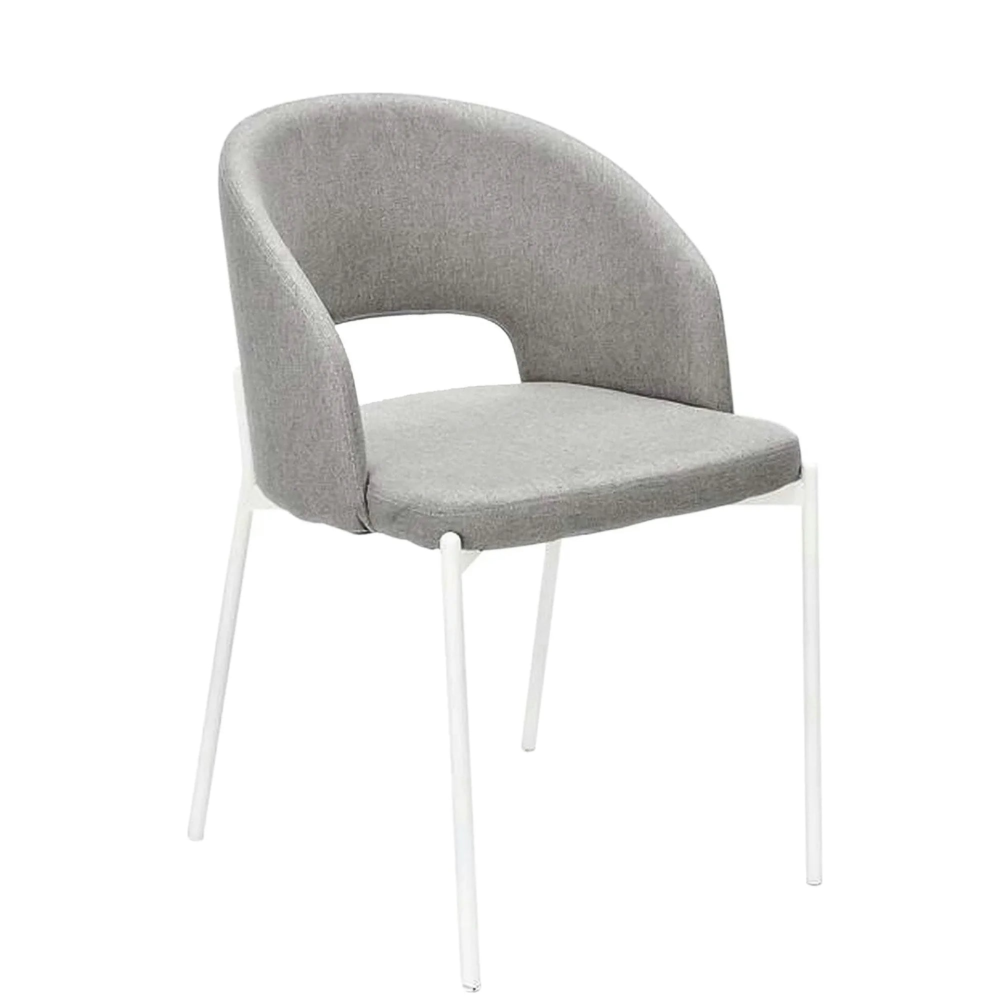 Scaun K486, gri/alb, stofa clasica/metal, 51x57x77 cm