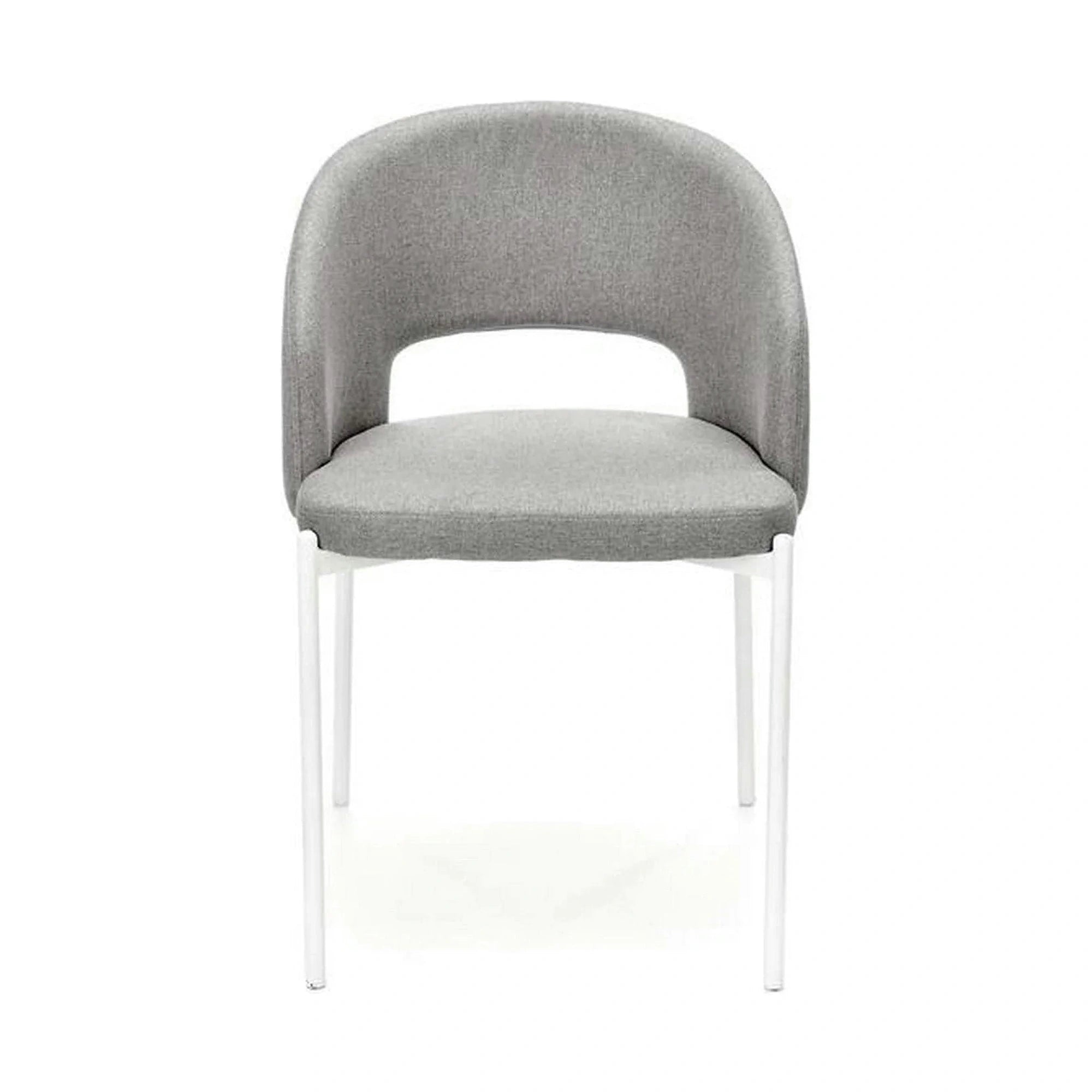 Scaun K486, gri/alb, stofa clasica/metal, 51x57x77 cm