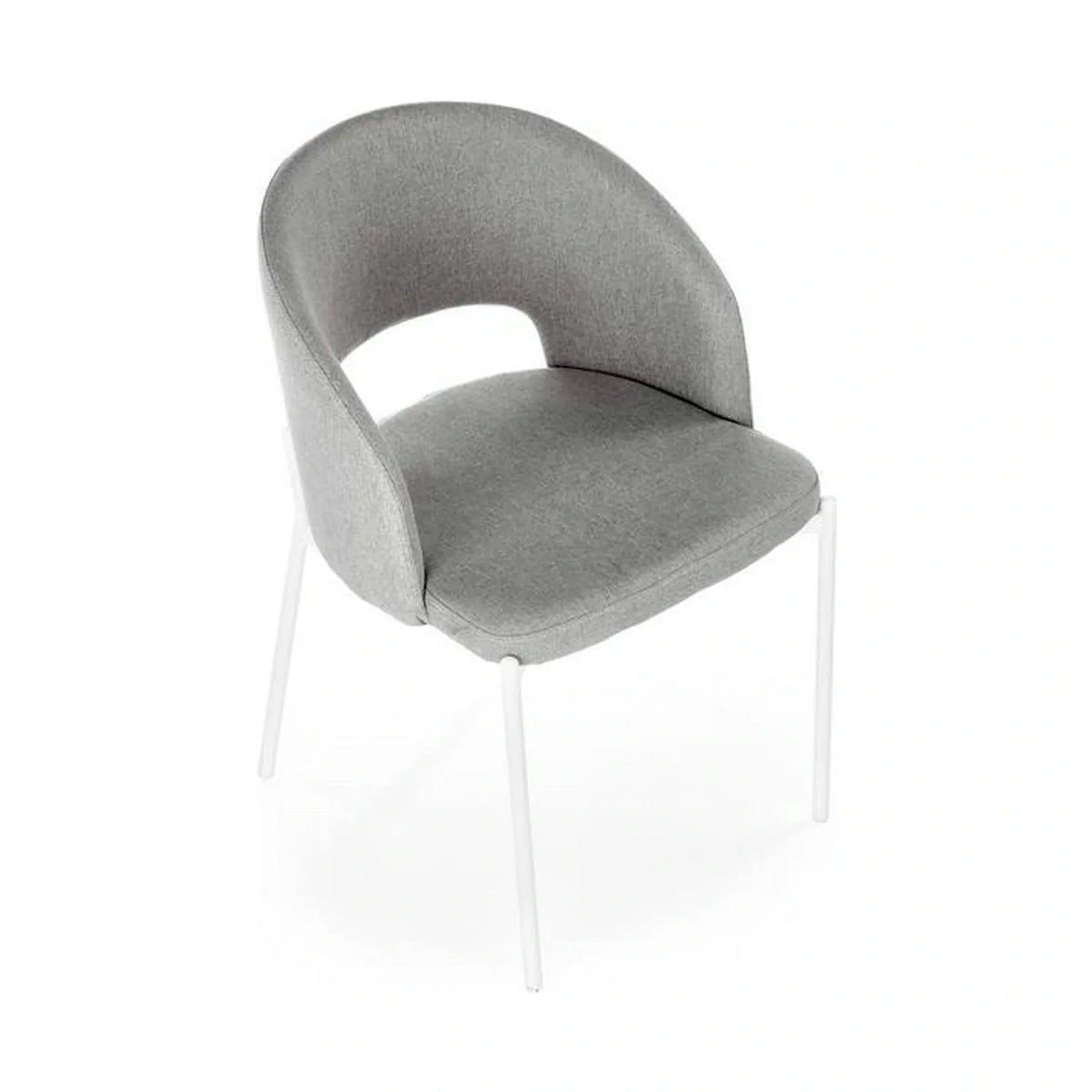 Scaun K486, gri/alb, stofa clasica/metal, 51x57x77 cm