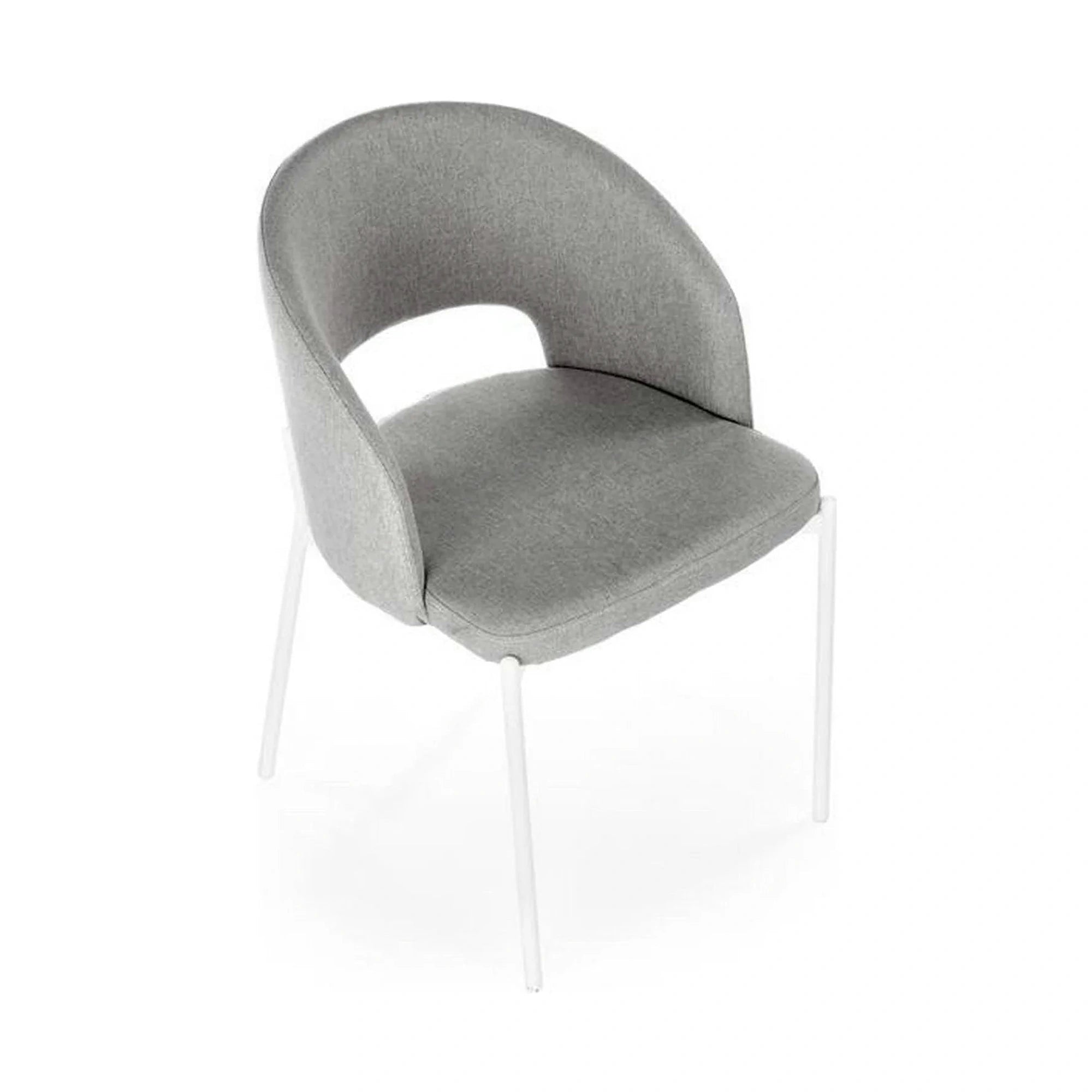 Scaun K486, gri/alb, stofa clasica/metal, 51x57x77 cm