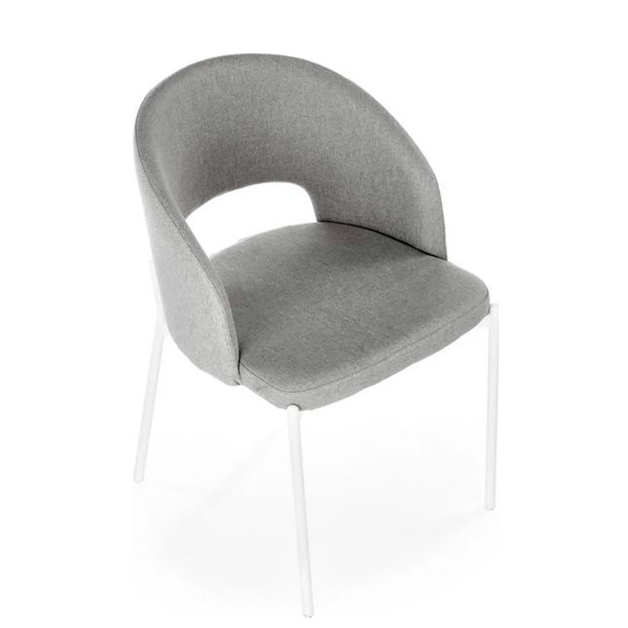Scaun K486, gri/alb, stofa clasica/metal, 51x57x77 cm