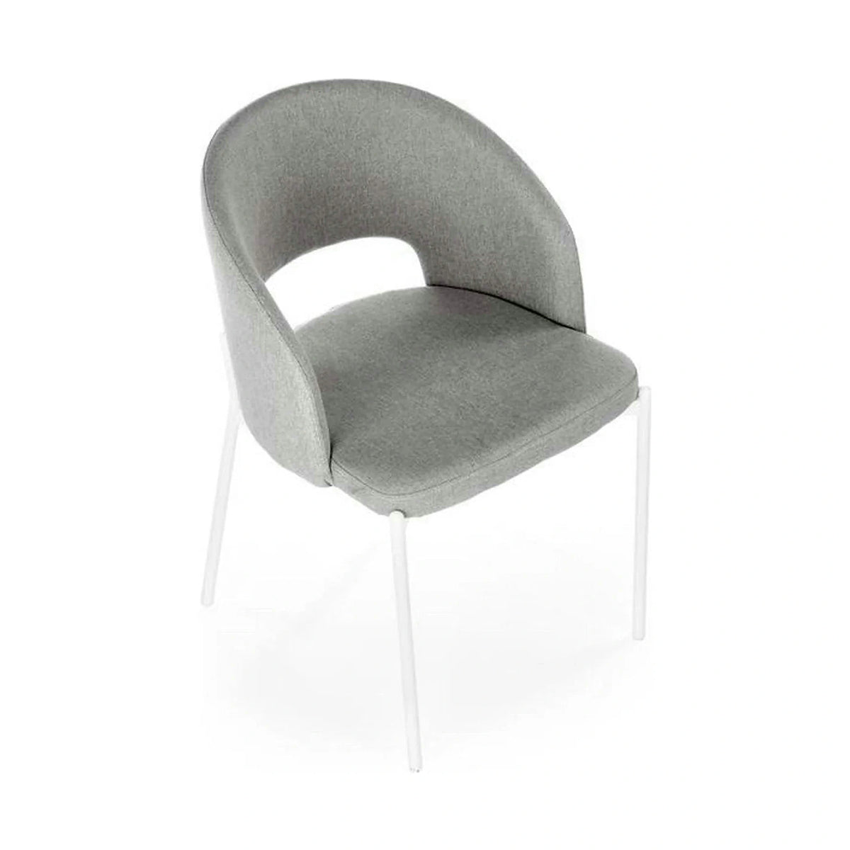 Scaun K486, gri/alb, stofa clasica/metal, 51x57x77 cm