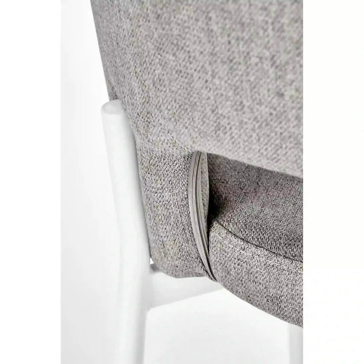 Scaun K486, gri/alb, stofa clasica/metal, 51x57x77 cm