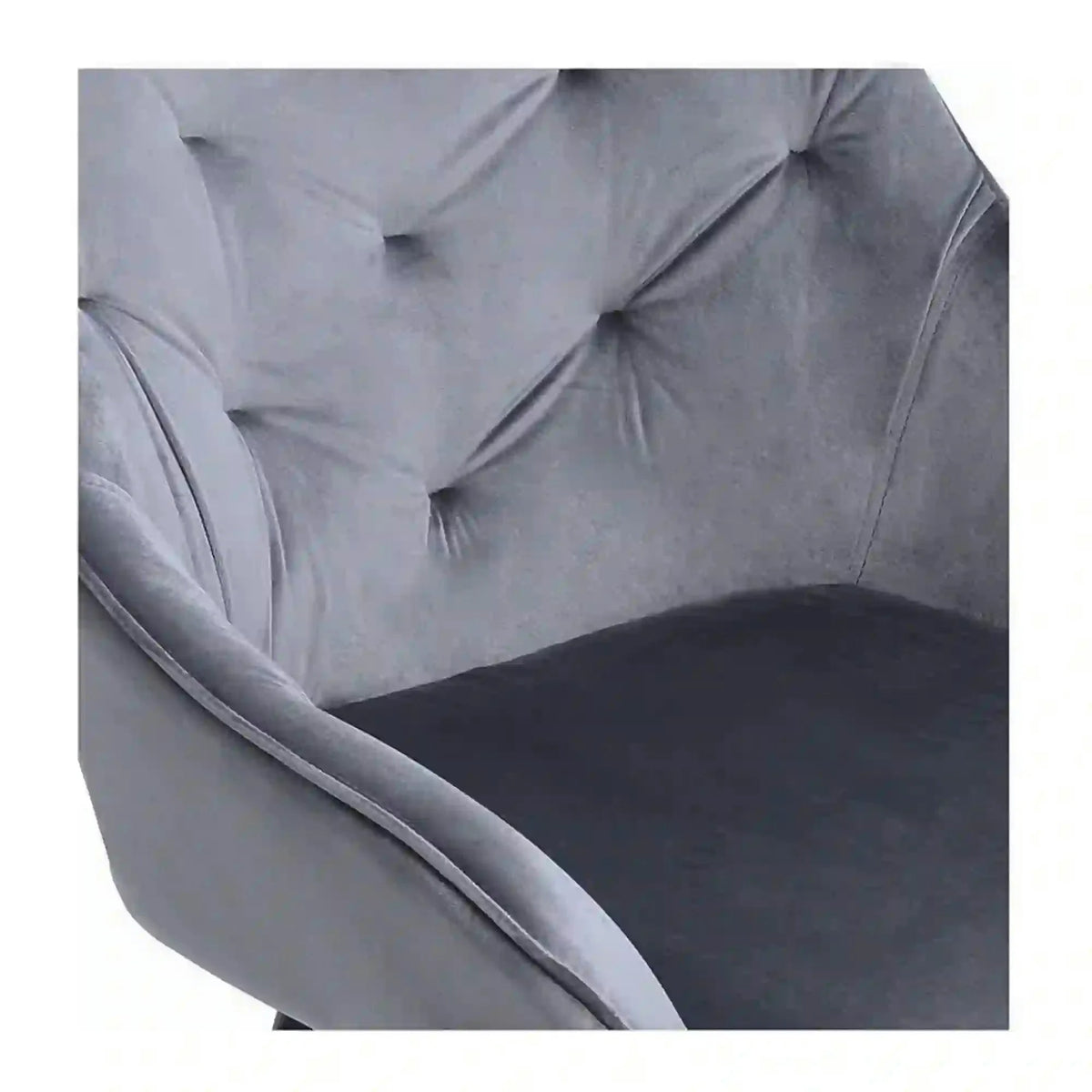 Scaun K487, stofa catifelata gri, 56x65x81 cm