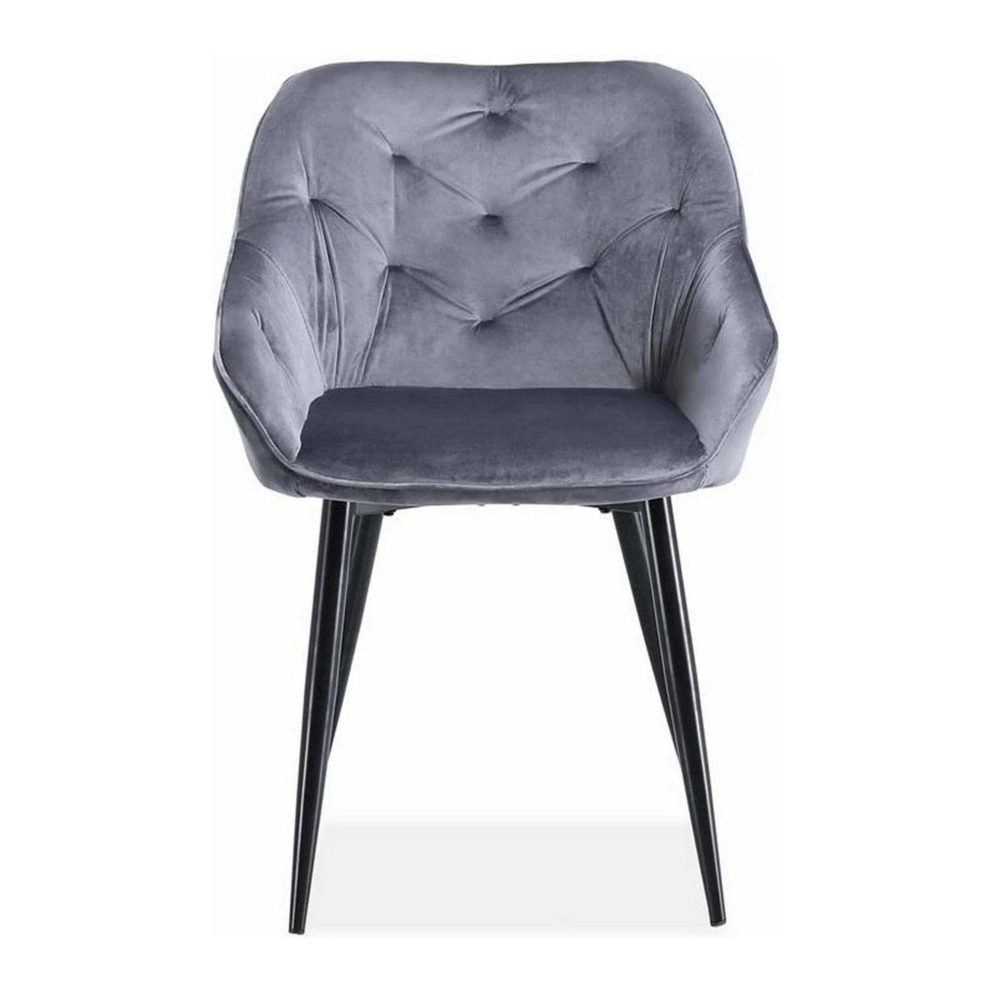 Scaun K487, stofa catifelata gri, 56x65x81 cm