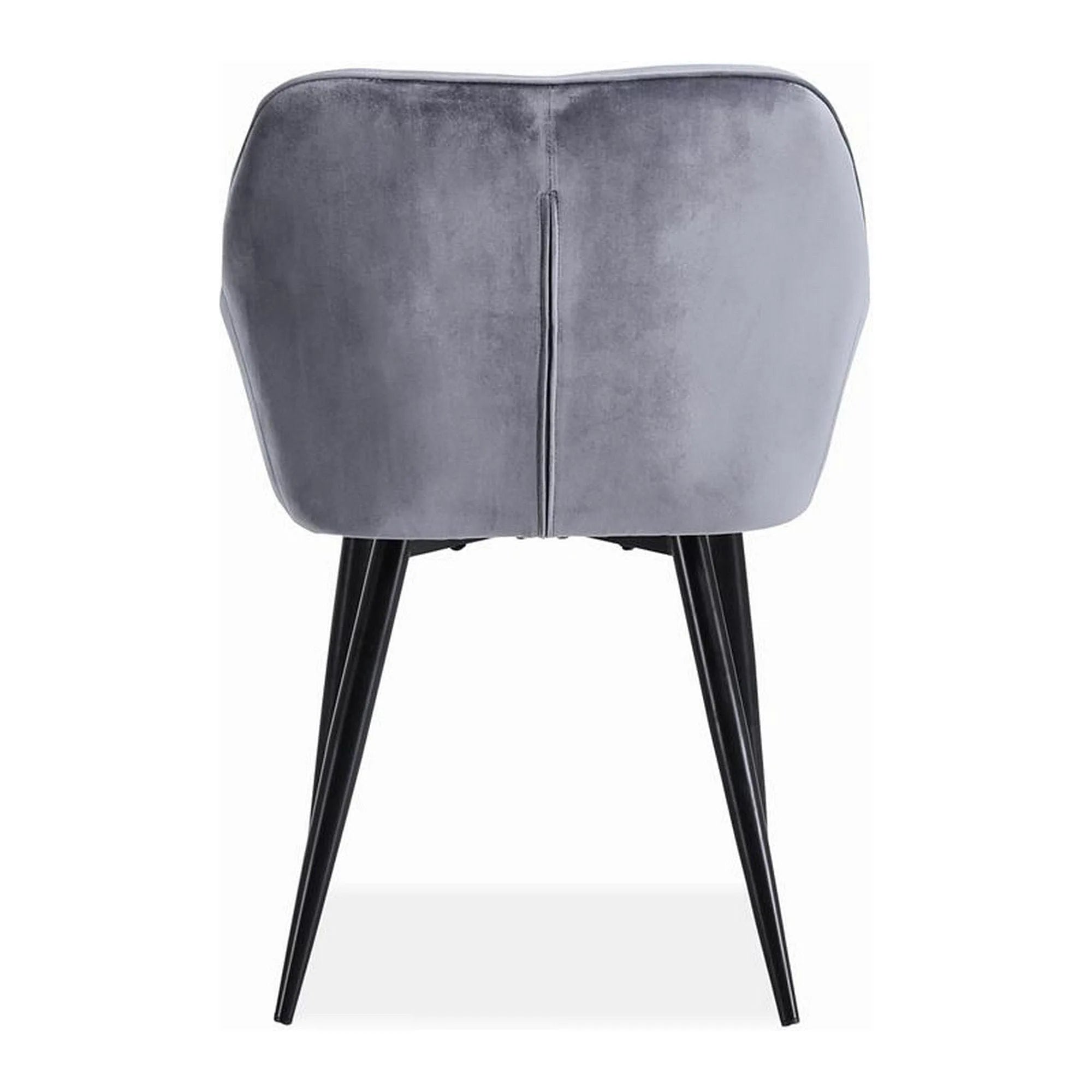 Scaun K487, stofa catifelata gri, 56x65x81 cm