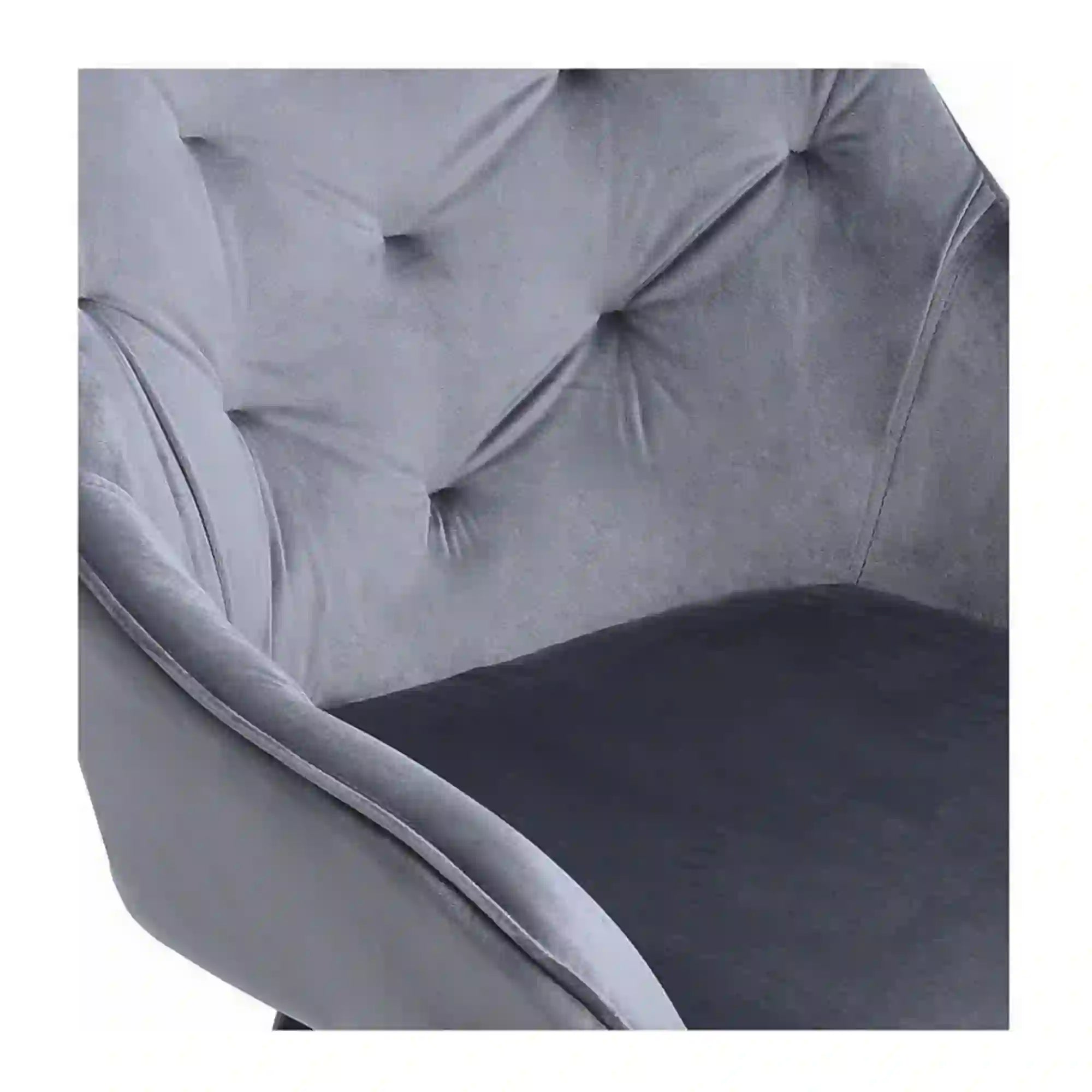 Scaun K487, stofa catifelata gri, 56x65x81 cm