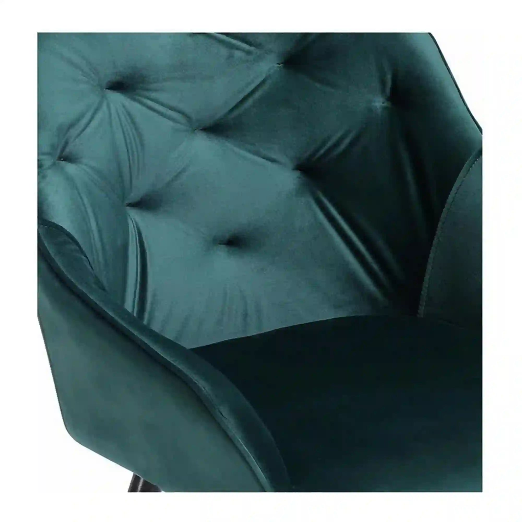 Scaun K487, verde inchis/negru, stofa catifelat/metal, 56x65x81 cm