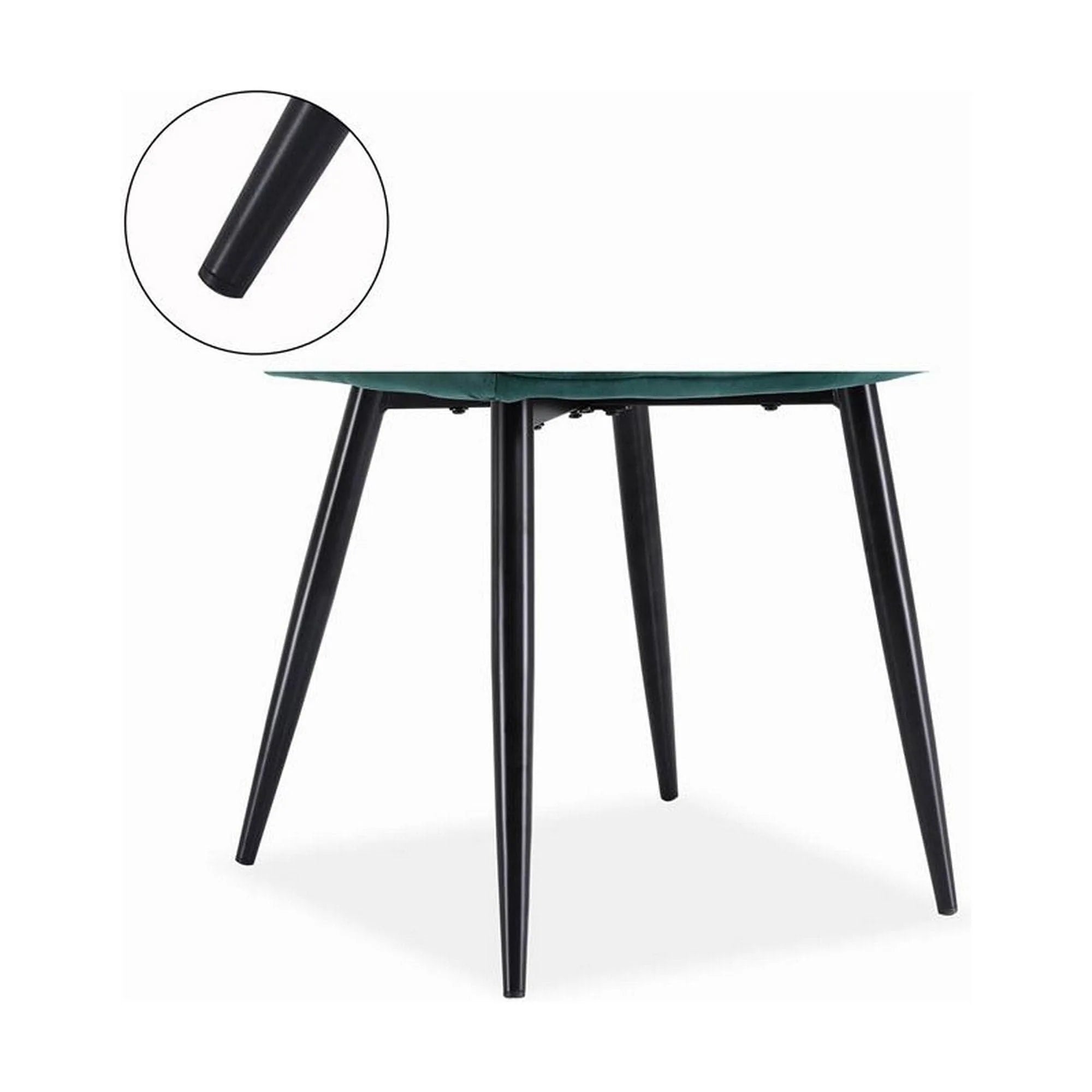 Scaun K487, verde inchis/negru, stofa catifelat/metal, 56x65x81 cm