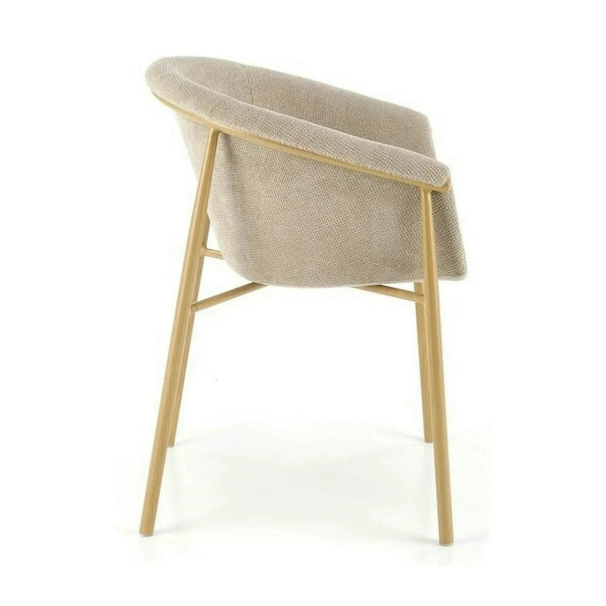Scaun K489, bej/stejar, stofa clasica/metal, 59x56x80 cm