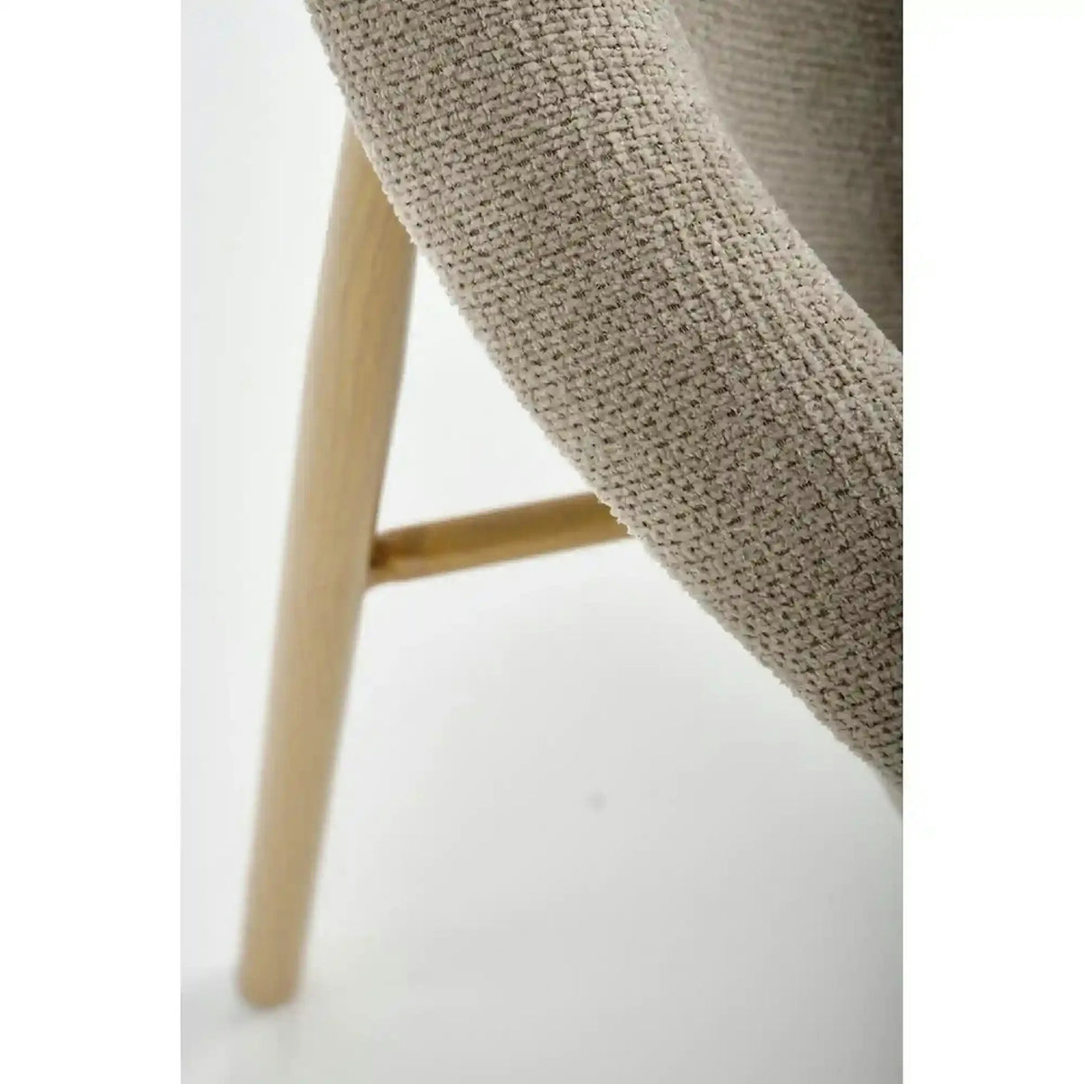 Scaun K489, bej/stejar, stofa clasica/metal, 59x56x80 cm