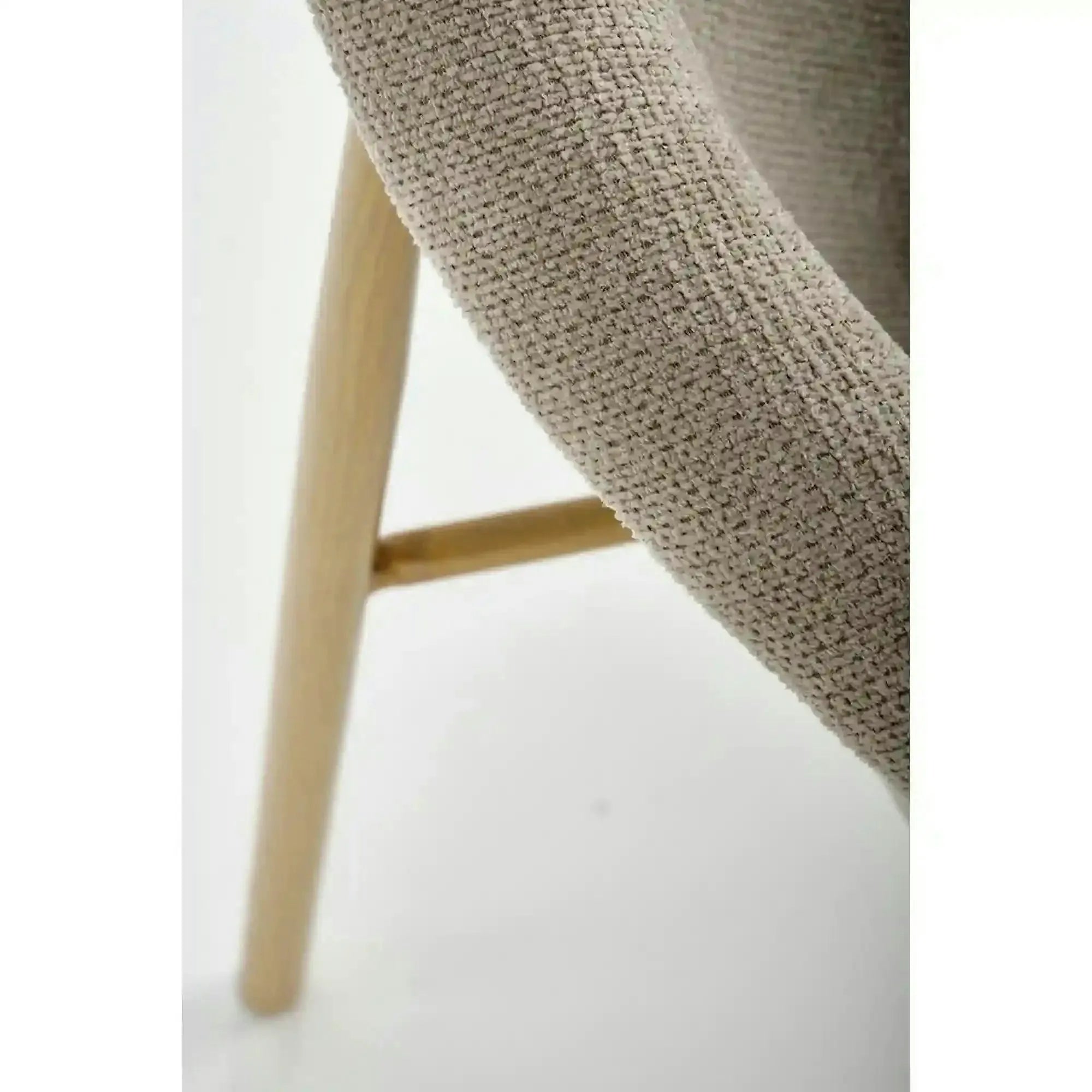 Scaun K489, bej/stejar, stofa clasica/metal, 59x56x80 cm