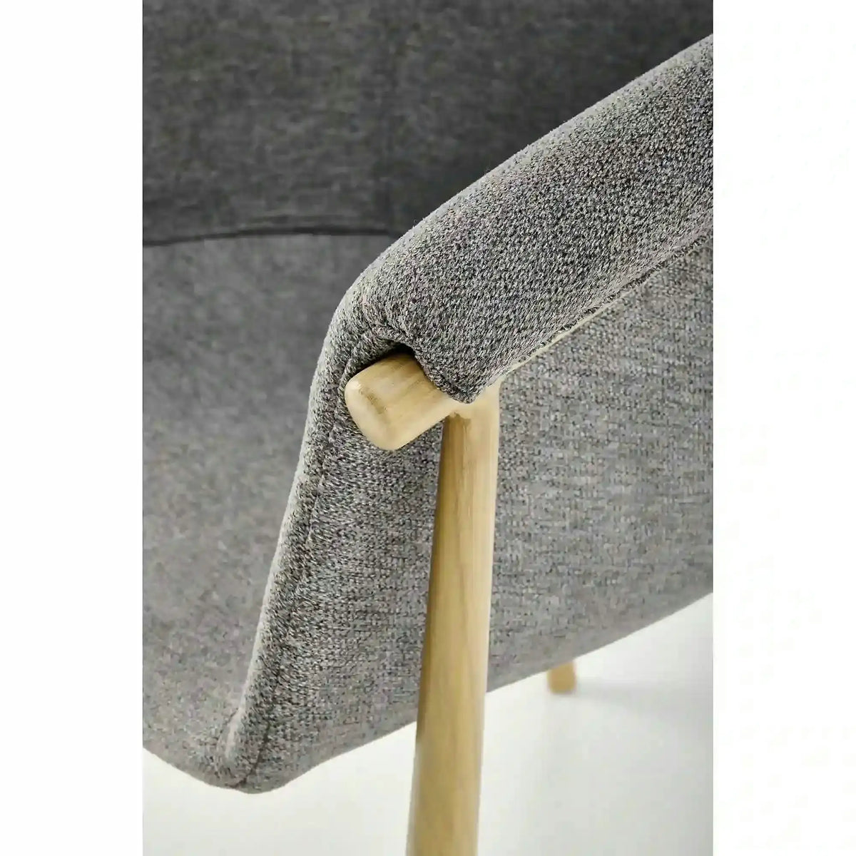 Scaun K489, gri/stejar, stofa clasica/metal, 59x56x80 cm