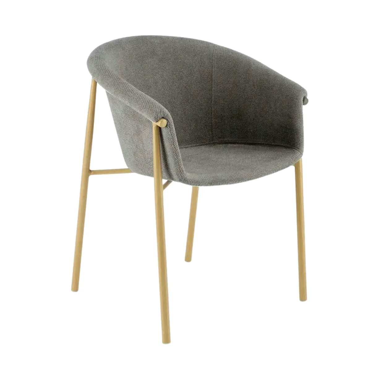 Scaun K489, gri/stejar, stofa clasica/metal, 59x56x80 cm