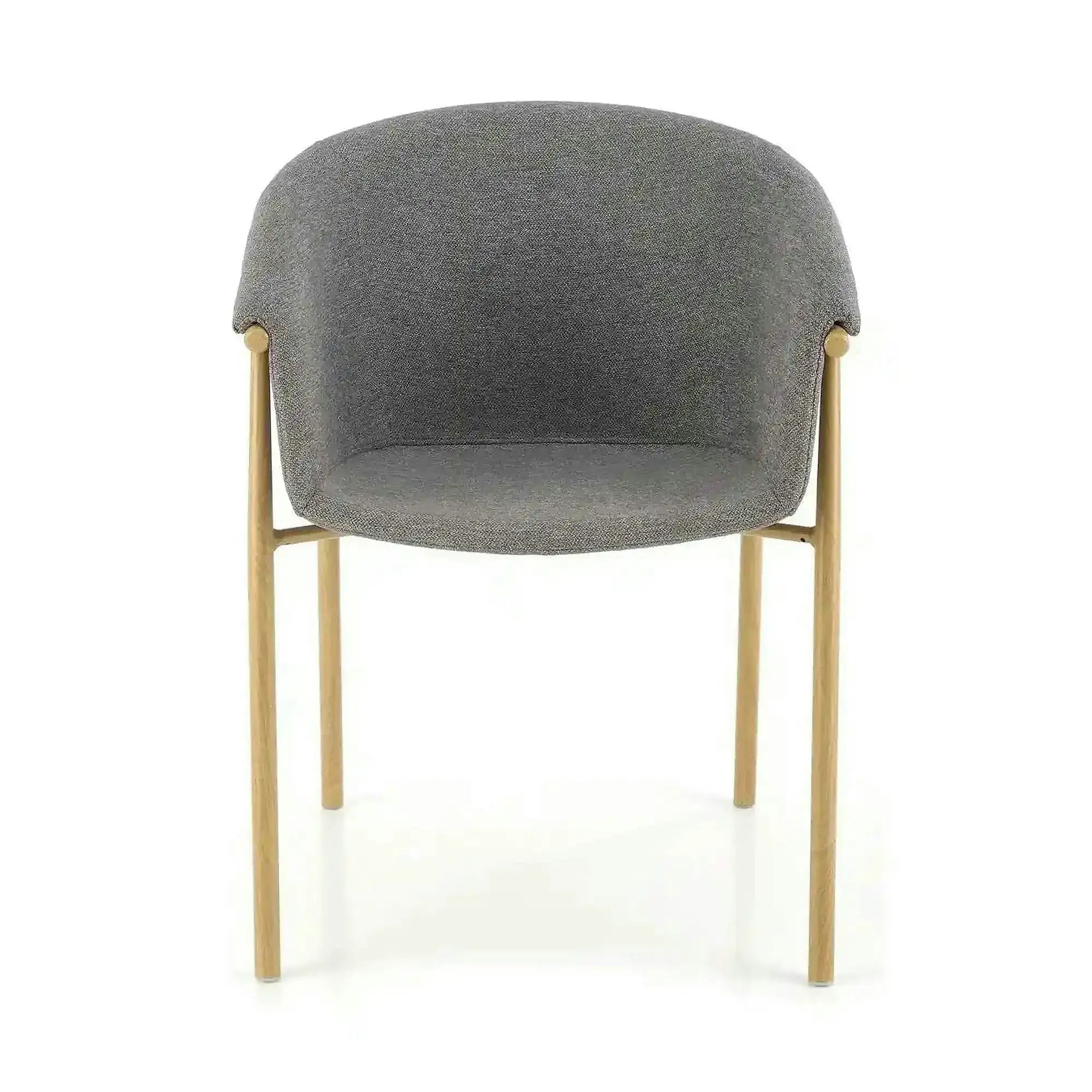 Scaun K489, gri/stejar, stofa clasica/metal, 59x56x80 cm