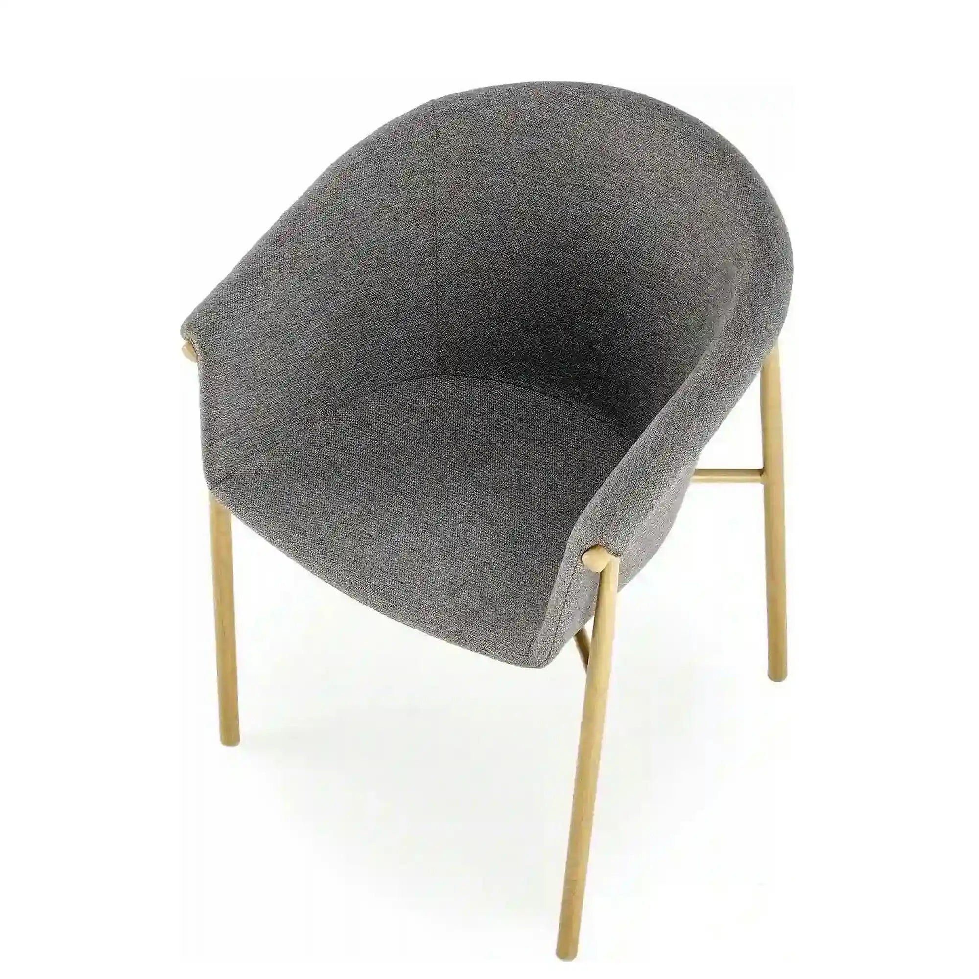 Scaun K489, gri/stejar, stofa clasica/metal, 59x56x80 cm