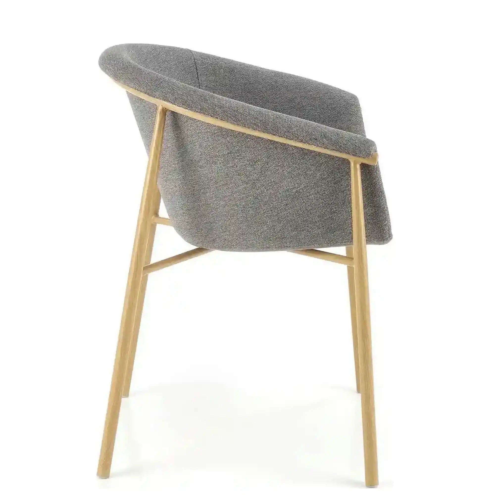 Scaun K489, gri/stejar, stofa clasica/metal, 59x56x80 cm