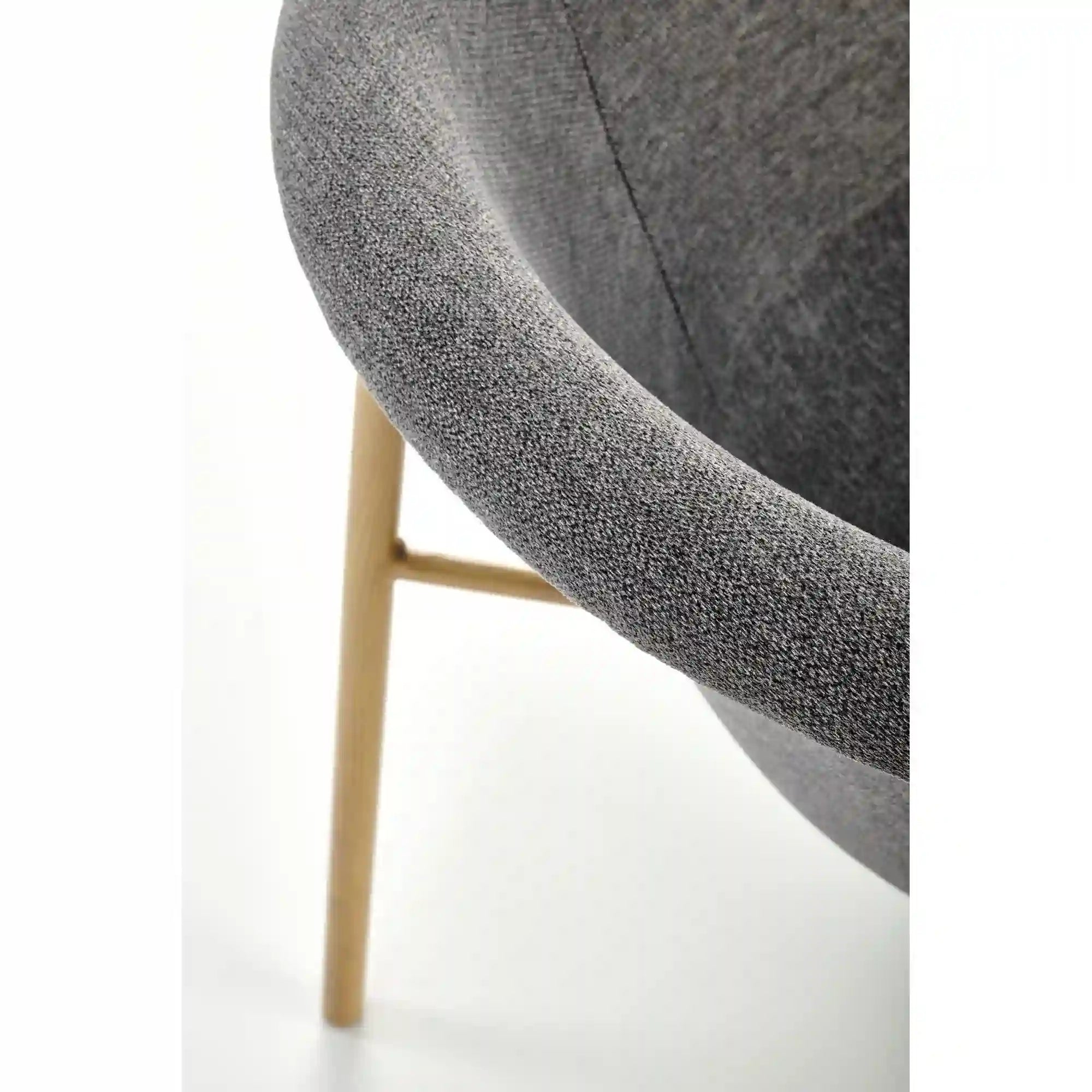 Scaun K489, gri/stejar, stofa clasica/metal, 59x56x80 cm