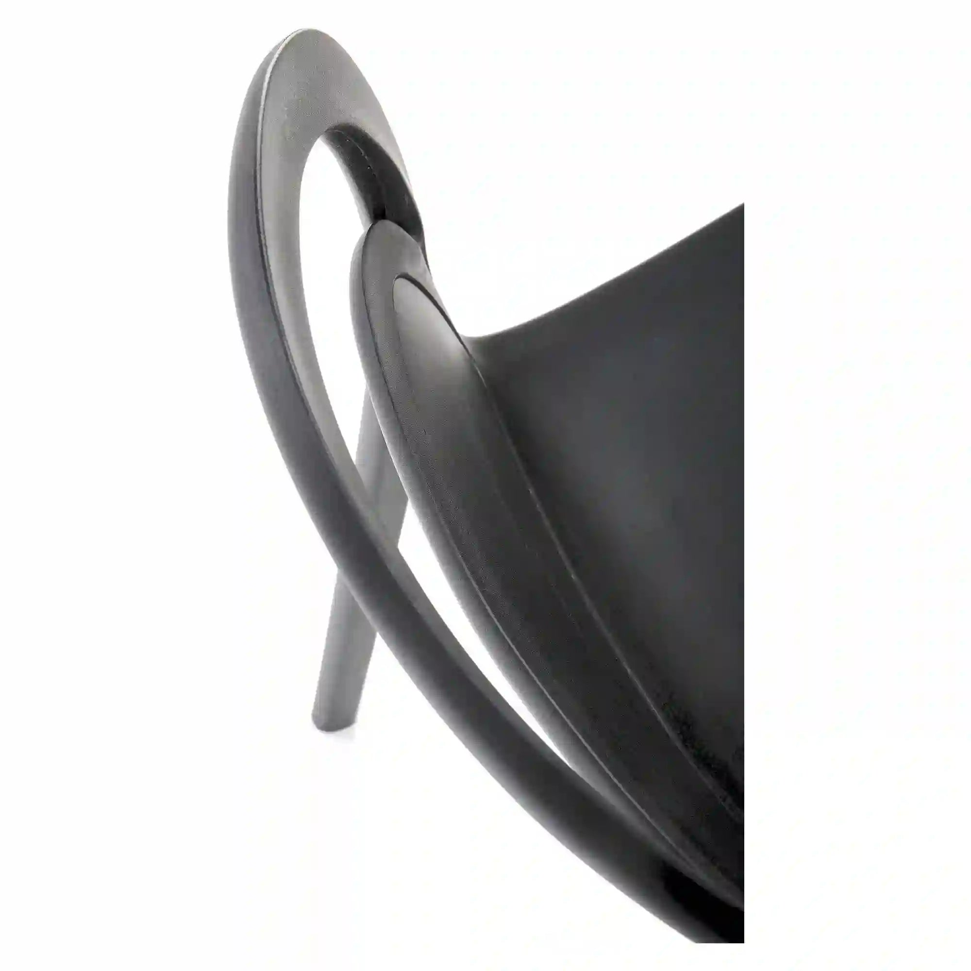 Scaun K490, negru, polipropilena, 46x55x80 cm