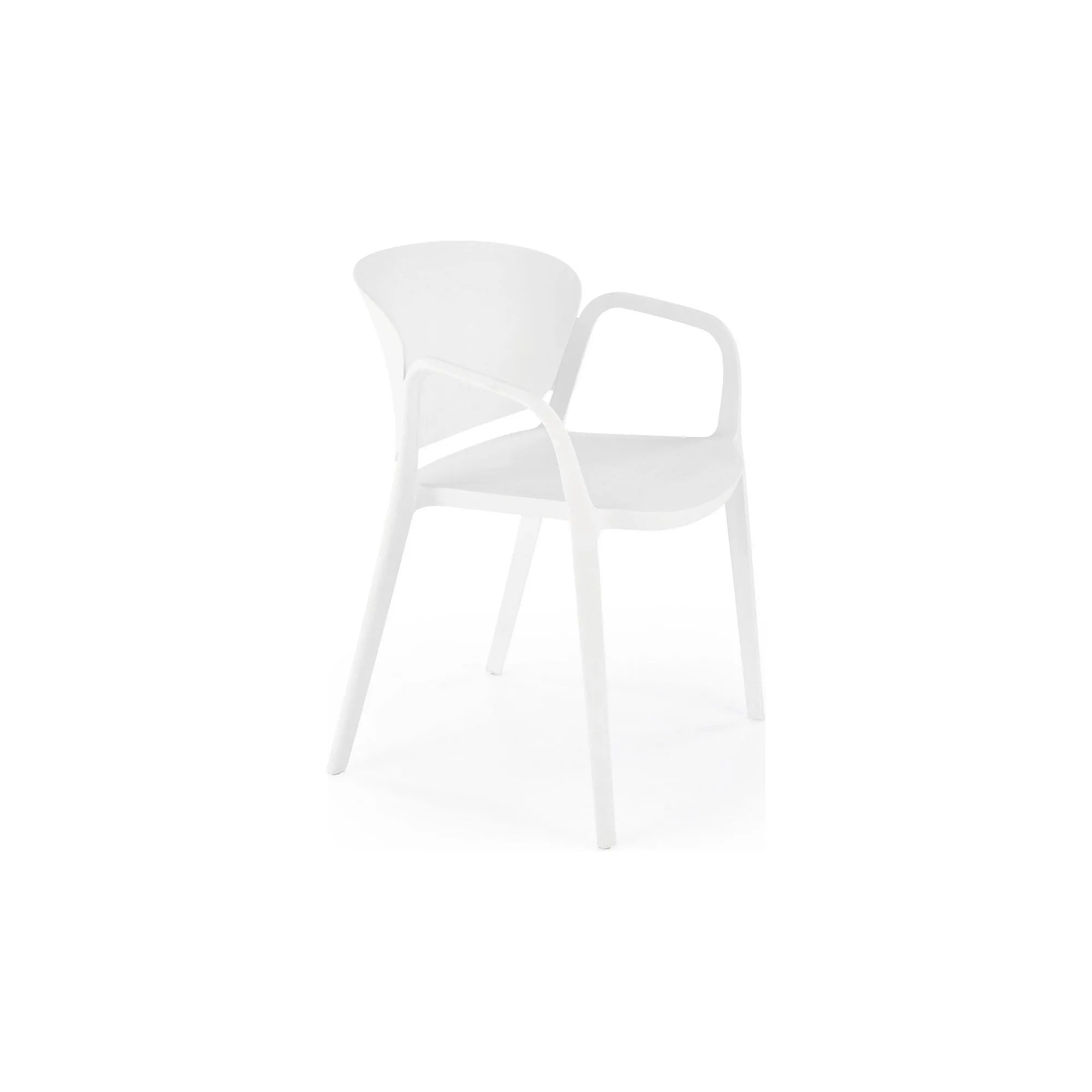 Scaun K491, alb, polipropilena, 60x56x76 cm