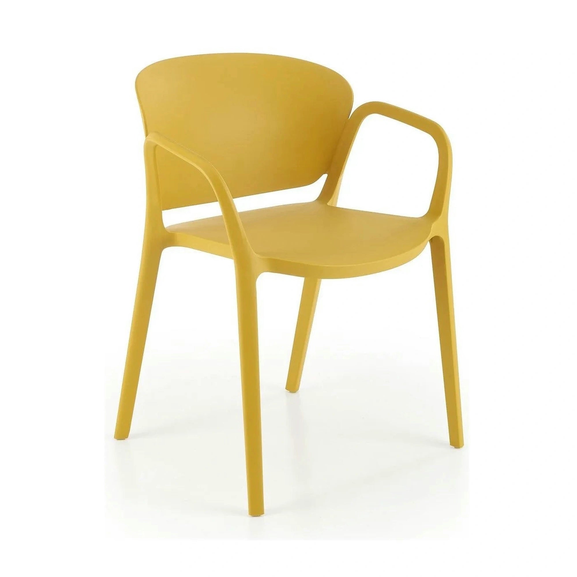 Scaun K491, galben, polipropilena, 60x56x76 cm