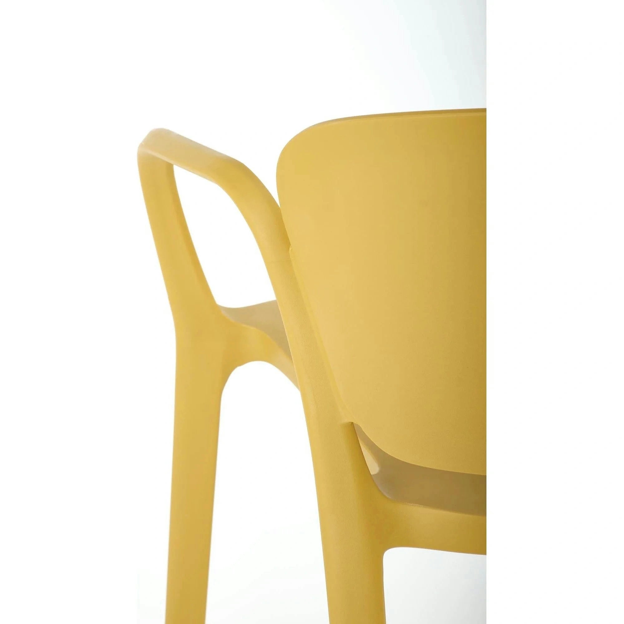 Scaun K491, galben, polipropilena, 60x56x76 cm