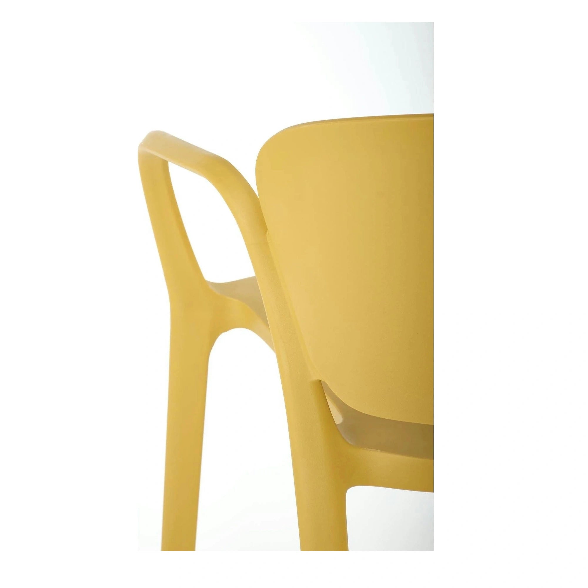 Scaun K491, galben, polipropilena, 60x56x76 cm