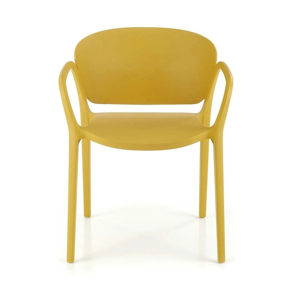Scaun K491, galben, polipropilena, 60x56x76 cm