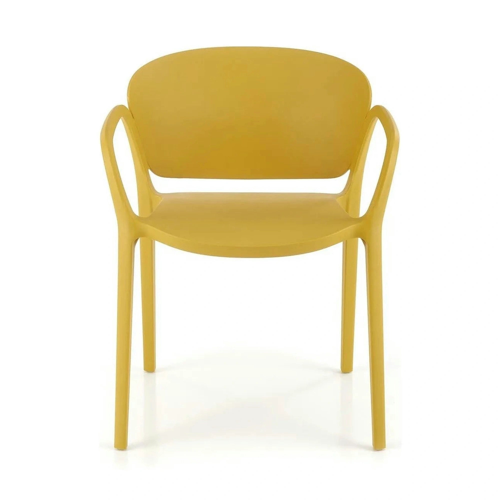 Scaun K491, galben, polipropilena, 60x56x76 cm