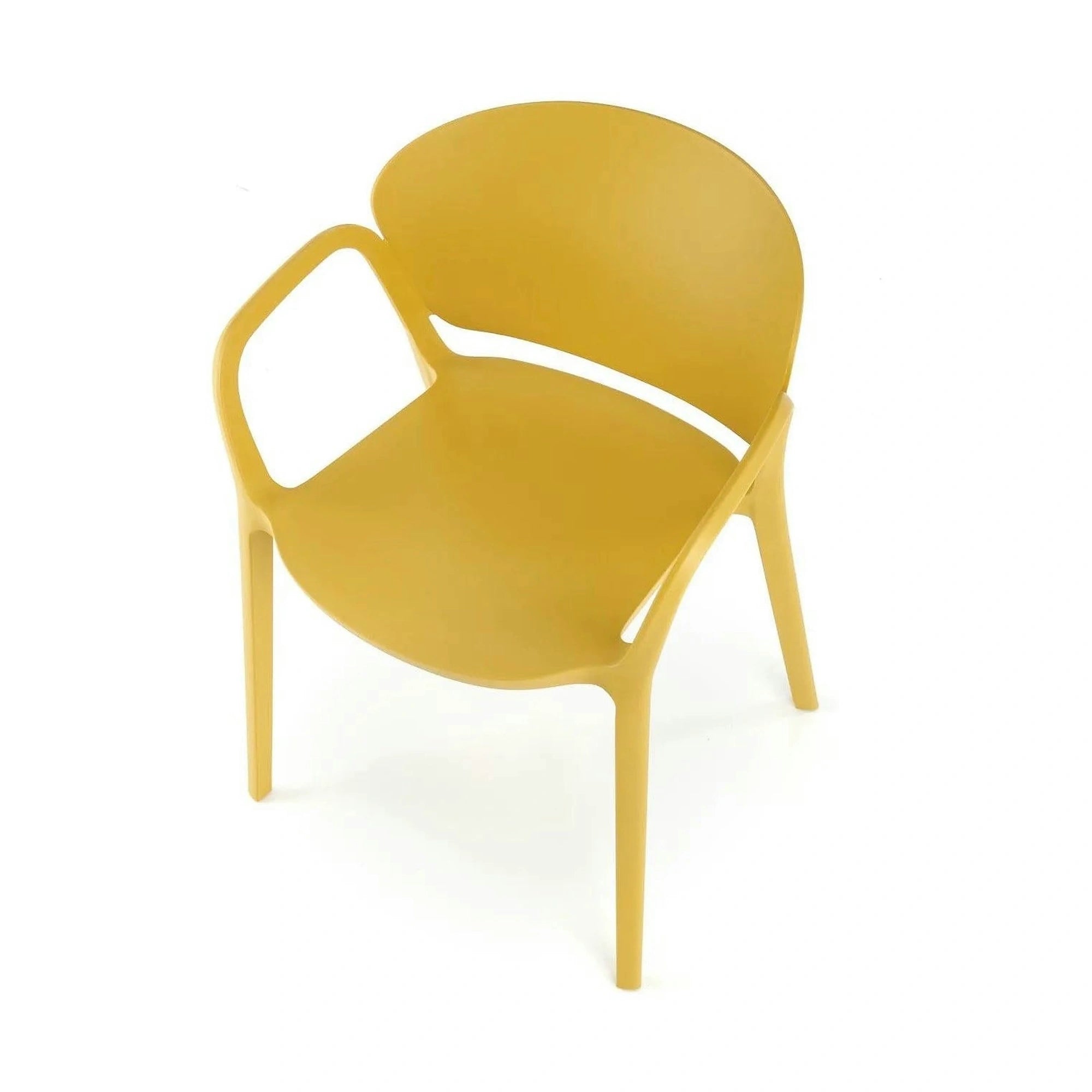 Scaun K491, galben, polipropilena, 60x56x76 cm