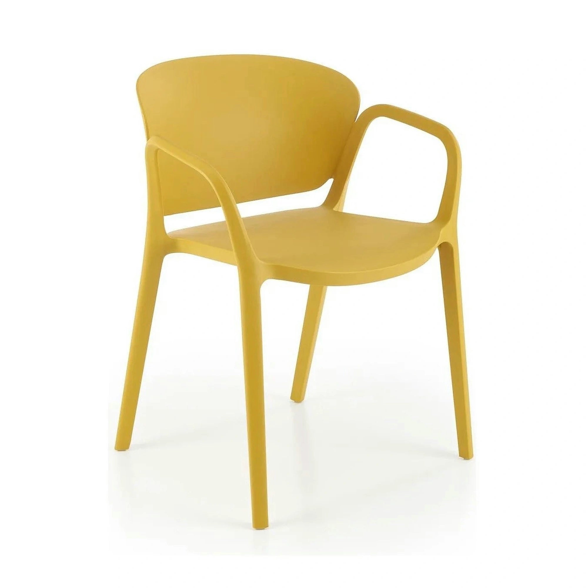 Scaun K491, galben, polipropilena, 60x56x76 cm