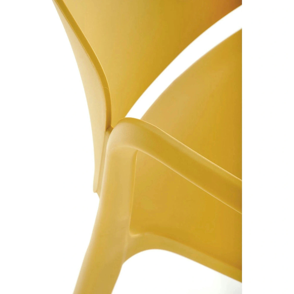 Scaun K491, galben, polipropilena, 60x56x76 cm