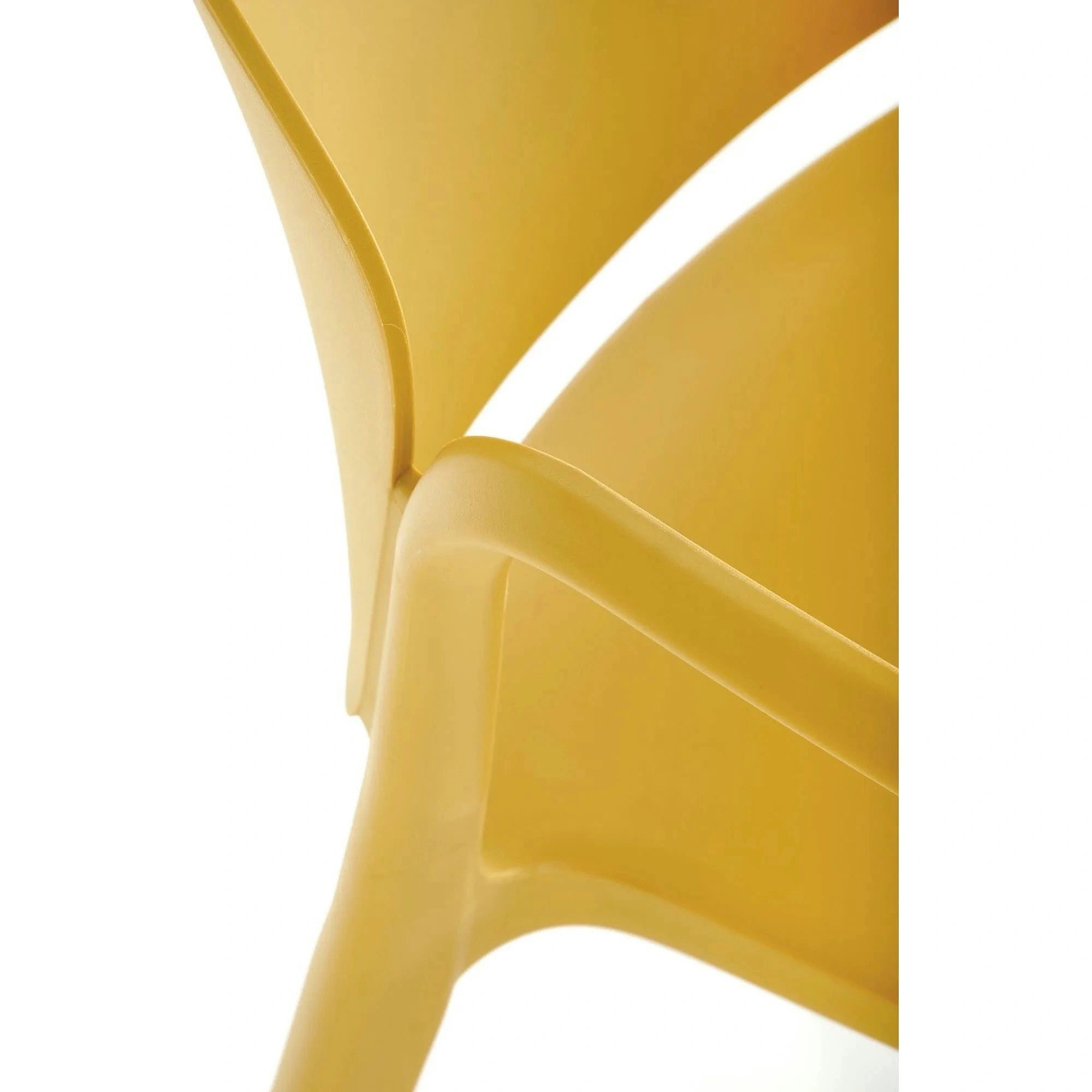 Scaun K491, galben, polipropilena, 60x56x76 cm