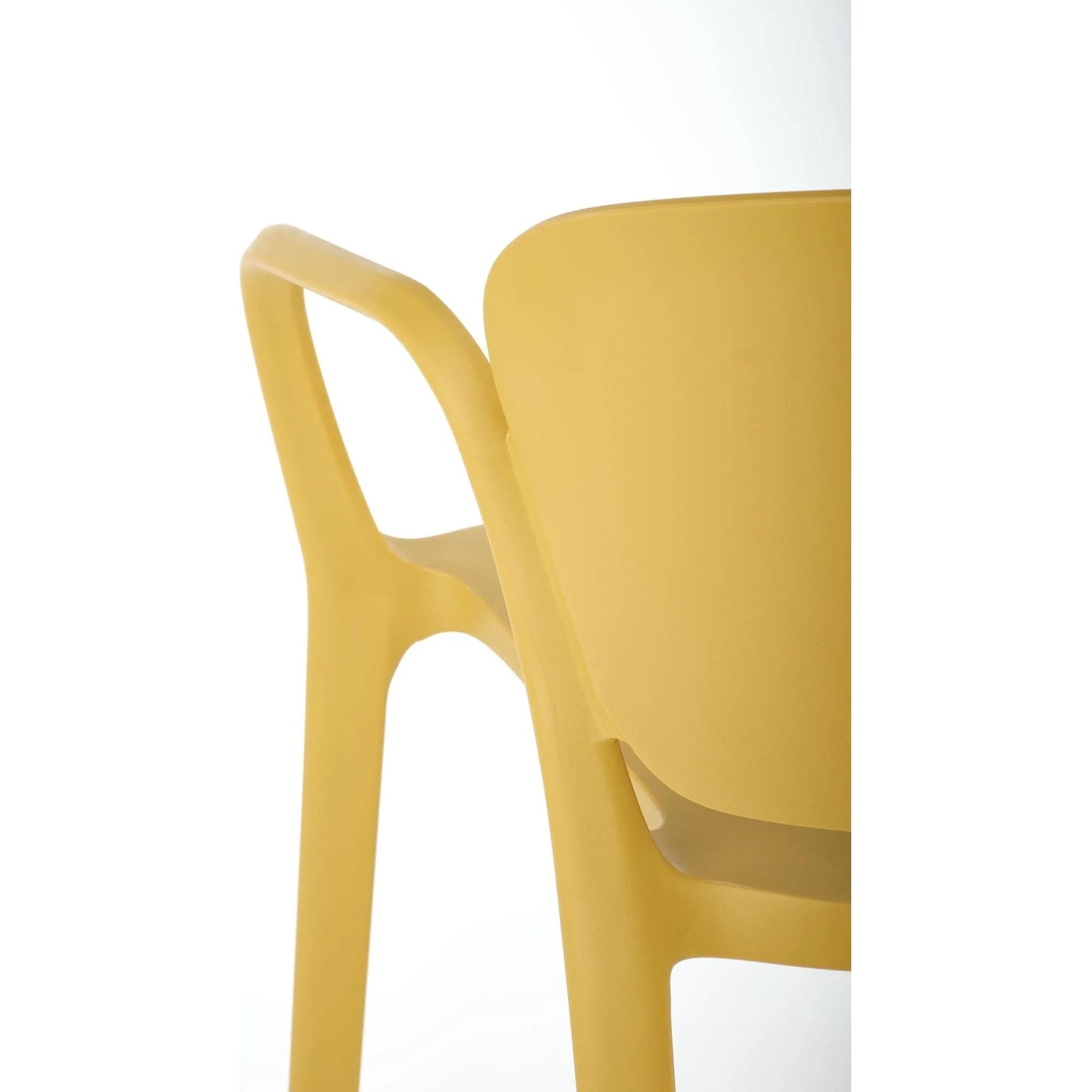 Scaun K491, galben, polipropilena, 60x56x76 cm