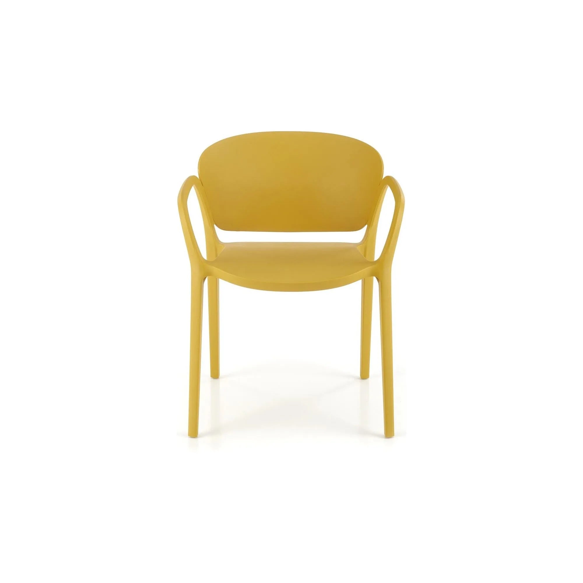 Scaun K491, galben, polipropilena, 60x56x76 cm