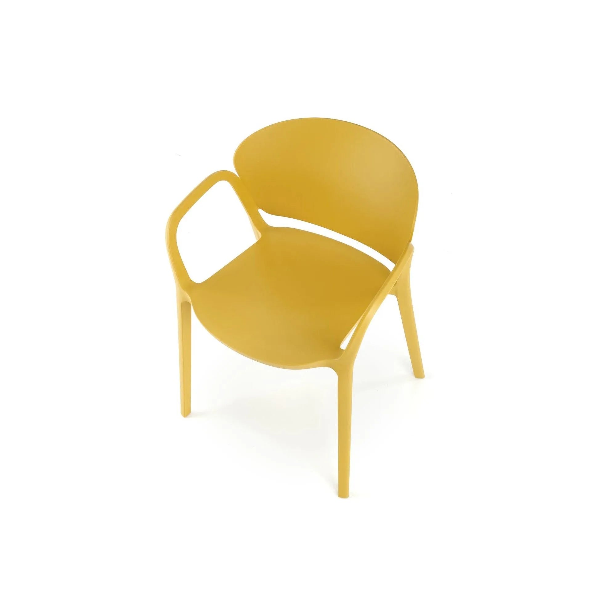 Scaun K491, galben, polipropilena, 60x56x76 cm