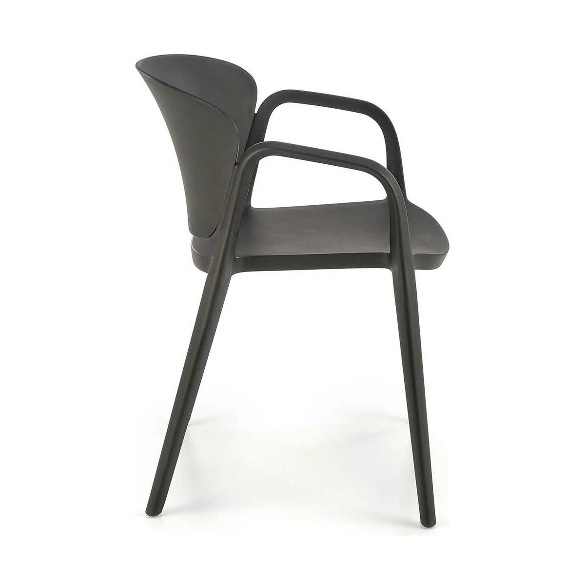 Scaun K491, negru, polipropilena, 60x56x76 cm