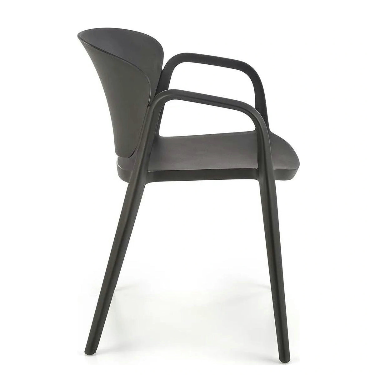 Scaun K491, negru, polipropilena, 60x56x76 cm