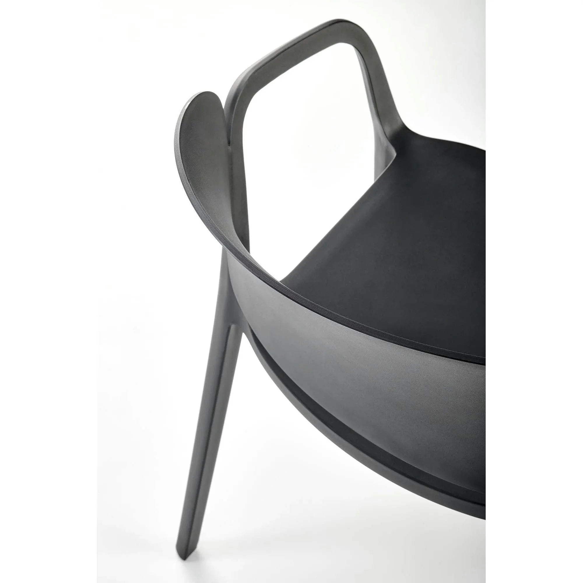 Scaun K491, negru, polipropilena, 60x56x76 cm